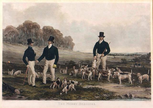 Appraisal: AFTER HARRY HALL British - 'The Merry Beaglers' hand coloured