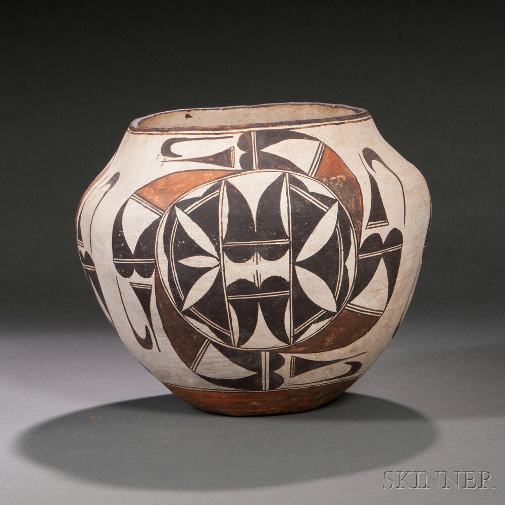 Appraisal: Acoma Polychrome Jar c first quarter th century with circular