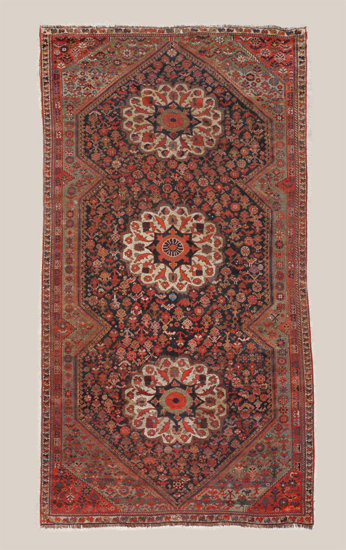 Appraisal: ANTIQUE PERSIAN HAND KNOTTED WOOL RUG ' x ' ''