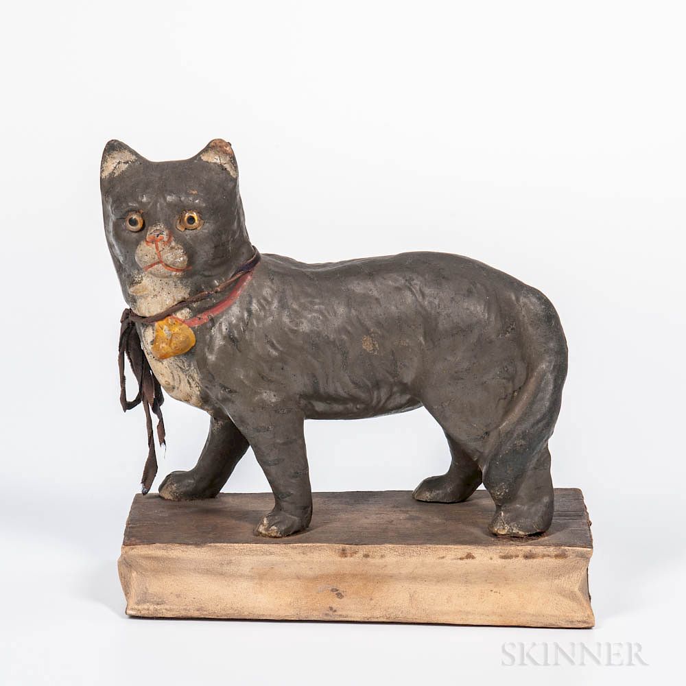 Appraisal: Cat Squeak Toy Cat Squeak Toy late th century the