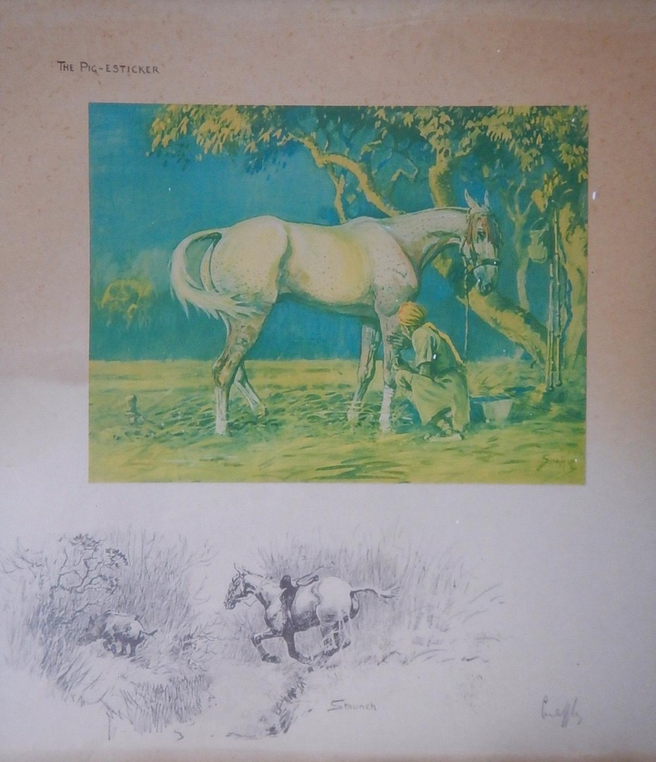 Appraisal: Charles Johnson Payne Snaffles - 'The Pig-E-Sticker' signed in pencil