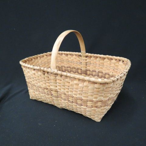 Appraisal: Cherokee Indian Basket dyed oak x