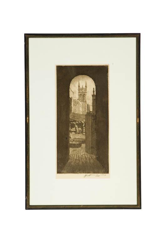 Appraisal: PRINT BY EDWARD T HURLEY OHIO - Aquatint on paper