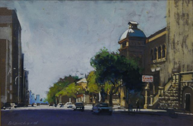 Appraisal: Brian Blanchard born Macquarie Street gouache signed 'Blanchard' lower left