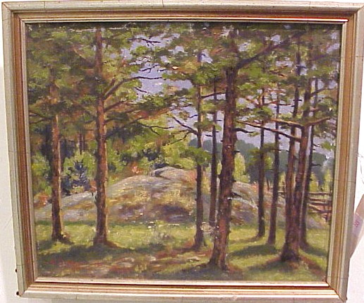 Appraisal: H or A Stohr oil on canvas landscape with sunlit