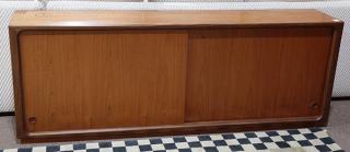 Appraisal: Danish Modern teak credenza Danish Modern teak credenza having a