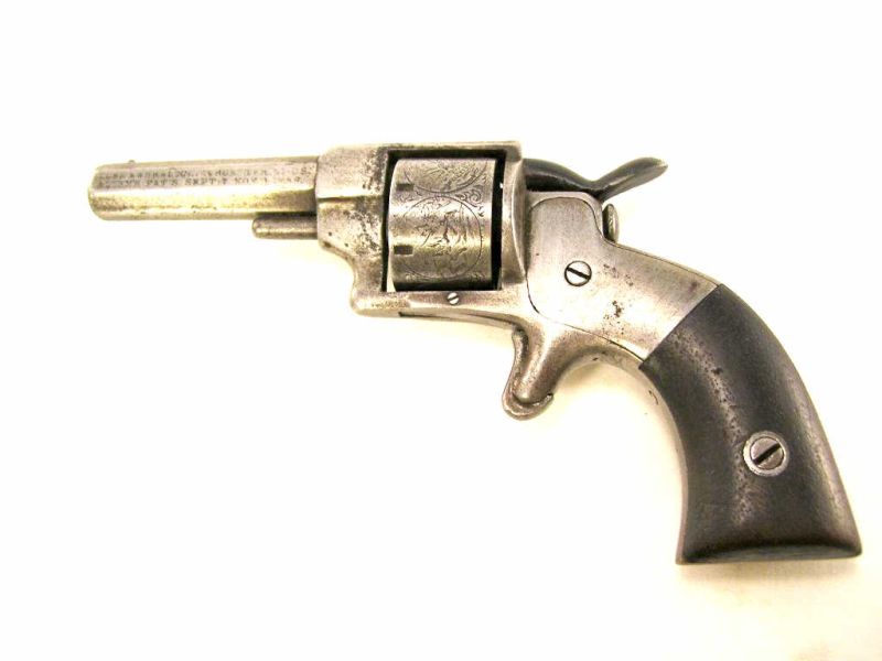 Appraisal: Allen Wheelock Revolver barrel patent side hammer ringfire revolver engraved