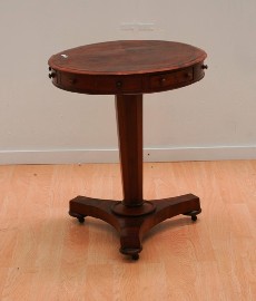 Appraisal: An early th century mahogany occasional table with drawers