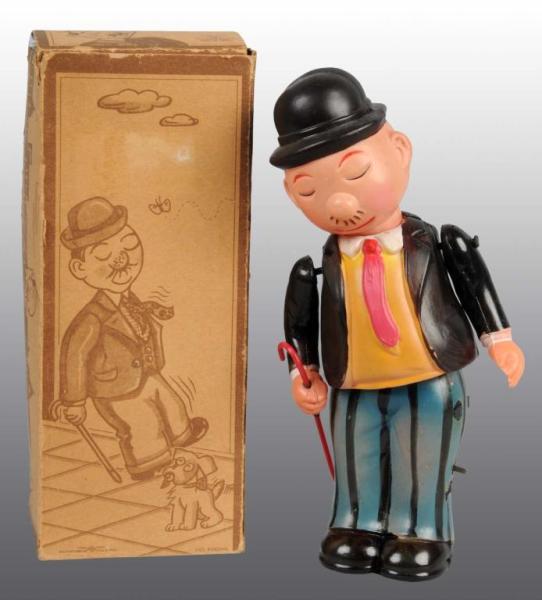 Appraisal: Celluloid Wimpy Wind-Up Toy in Original Box Description Japanese Circa