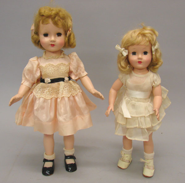 Appraisal: Pair of Effanbee HP Honey dolls Doll has blue sleep