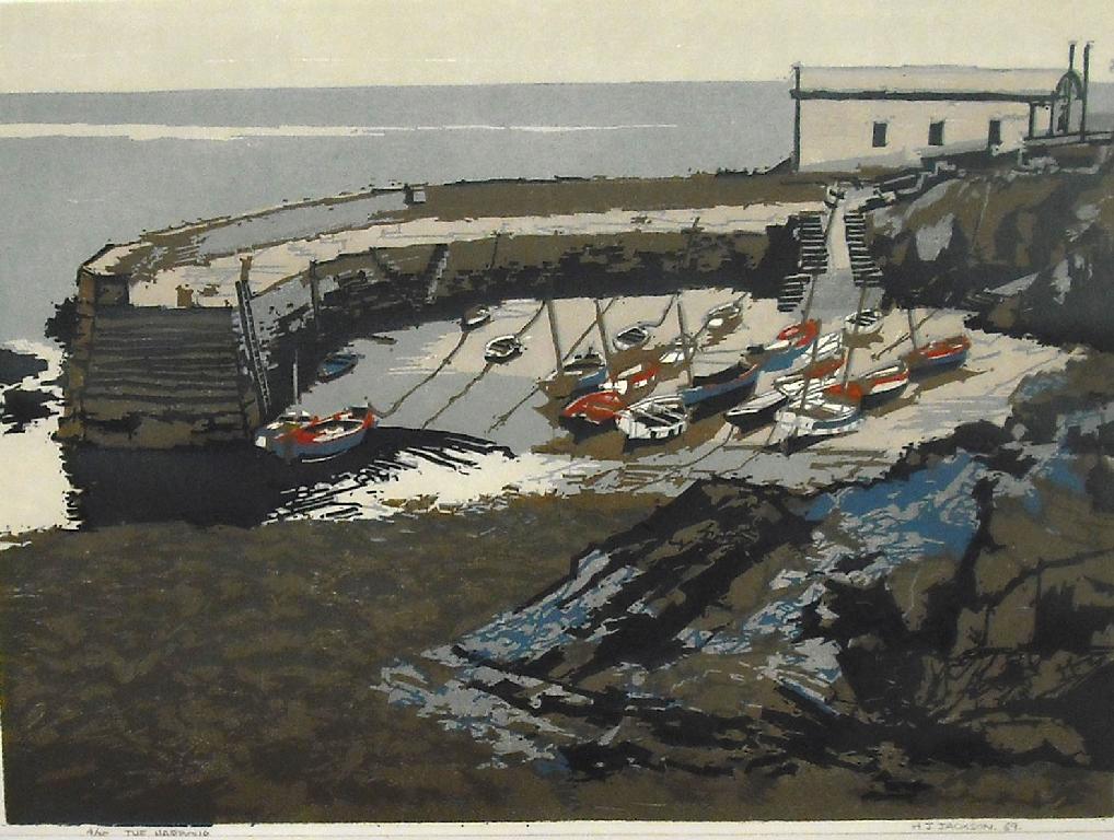 Appraisal: H J Jackson b - 'The Harbour' signed inscribed and