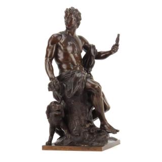 Appraisal: After Antoine Coysevox French - Homme et Chien Bronze Sculpture