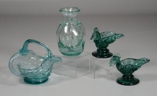 Appraisal: Pieces Clevenger Glass Clayton NJ late s free blown glass