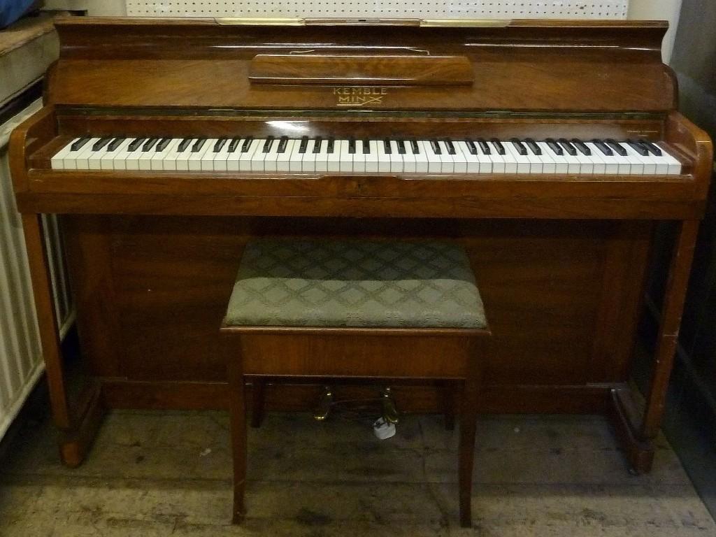 Appraisal: KEMBLE 'MINX MINIATURE PIANO' iron framed and overstrung in figured