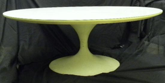 Appraisal: Eero Saarinen type ''Tulip'' coffee table round white laminate top