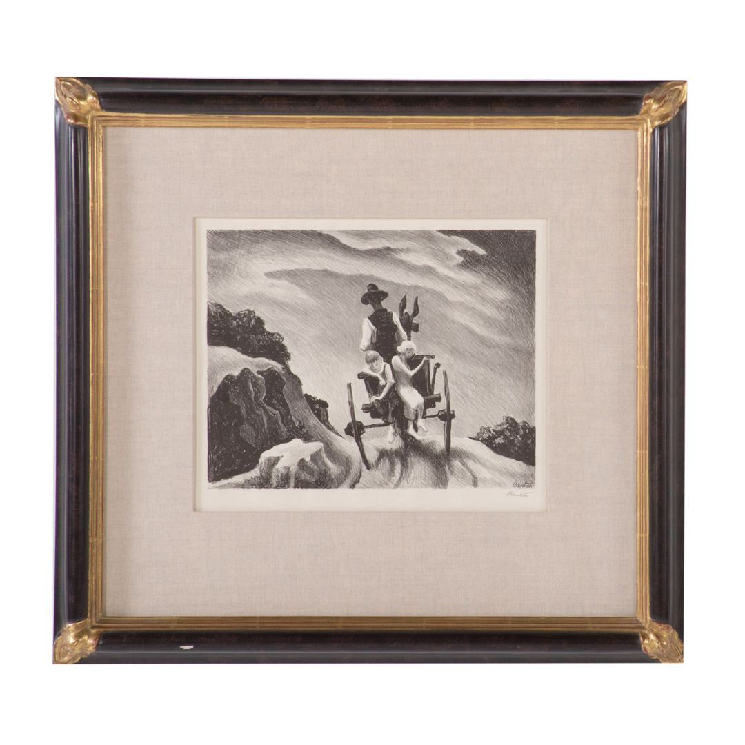 Appraisal: Thomas Hart Benton Goin' Home lithograph American - Signed Benton