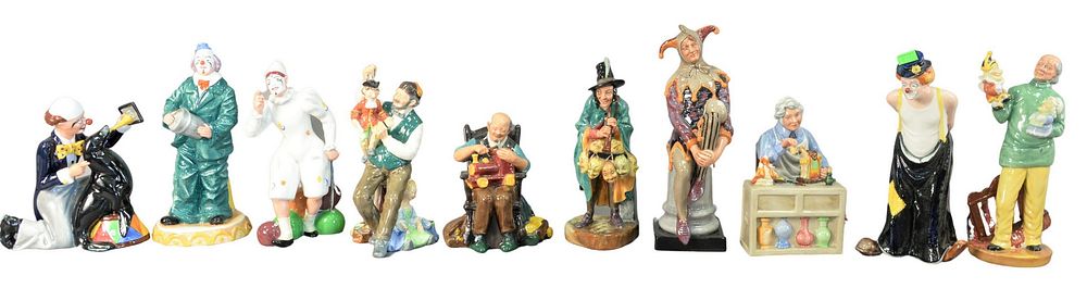 Appraisal: Group of Ten Royal Doulton Porcelain Figures to include The