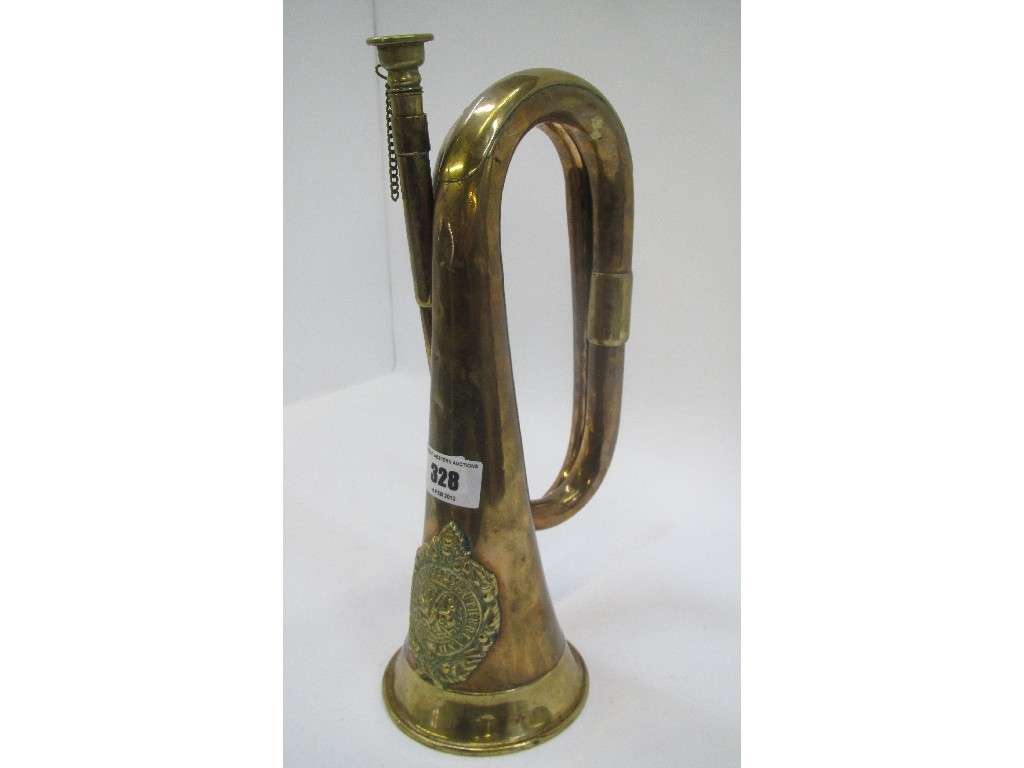 Appraisal: Brass bugle with Argyll and Sutherland Highlander badge