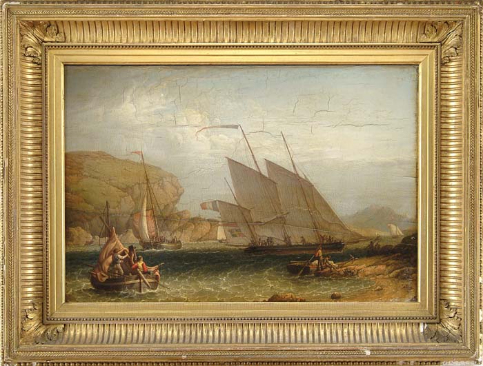 Appraisal: ROBERT SALMON American - LUGGER IN A WIND Oil on