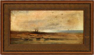 Appraisal: WORTHINGTON WHITTREDGE OIL ON CANVAS H L YOUNG CLAM DIGGERS