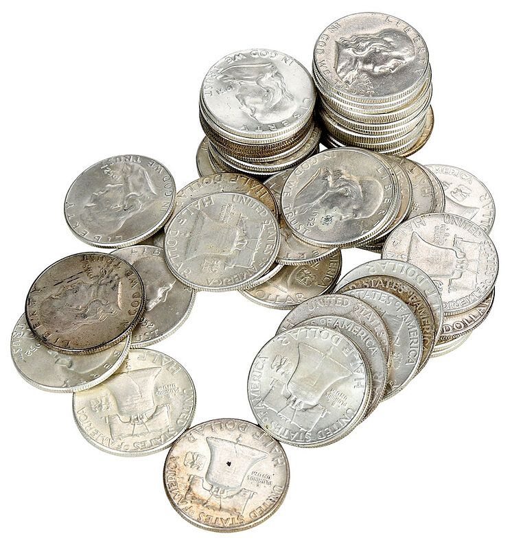 Appraisal: Over Face Value in Silver U S Coinage approximately dimes