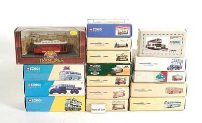 Appraisal: Corgi assorted Bus and Tram Models - Coaches comprise Burlingham