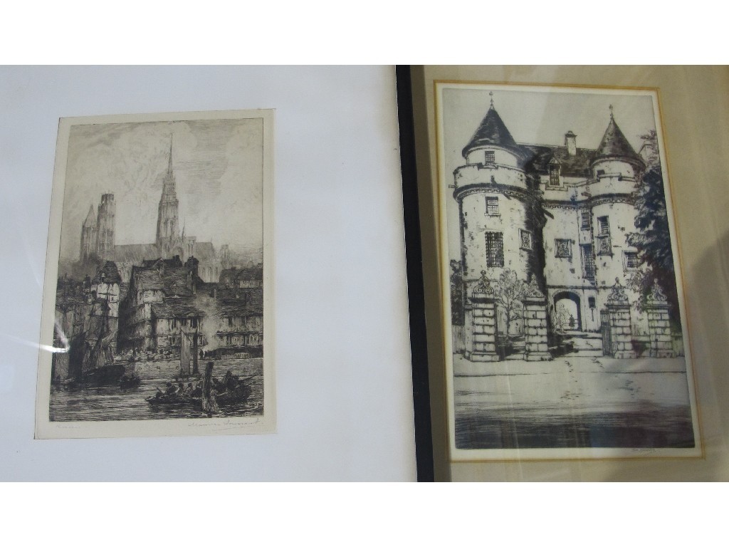 Appraisal: TOM MAXWELL Drypoint 'Falkland Palace' signed in pencil plus MAURICE