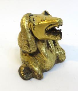 Appraisal: Gilt Bronze Bear Gilt Bronze Bear A solid casting -