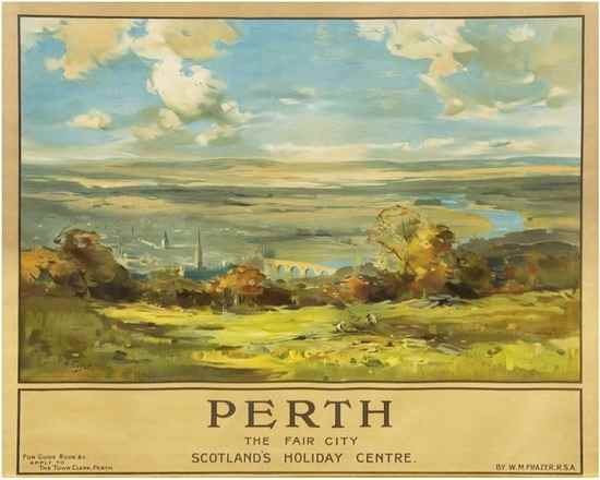 Appraisal: FRAZER William Miller RSA - PERTH lithograph in colours c