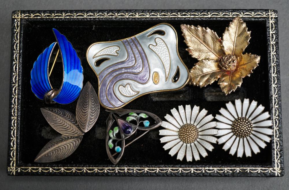 Appraisal: Collection of Seven Danish and Norwegian Guilloche Enamel and other