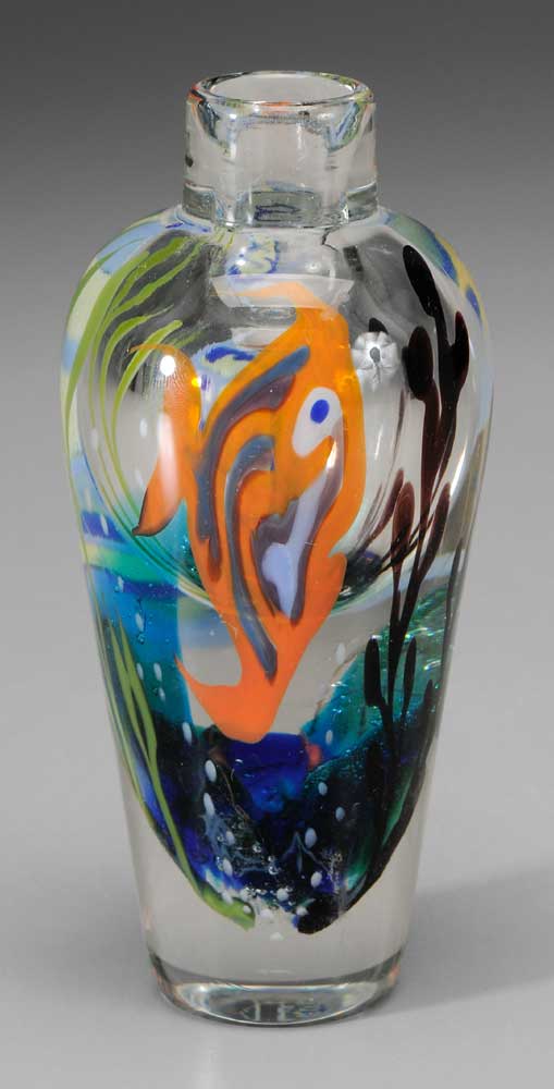 Appraisal: Richard Jolley Aquarium Vase Kansas City Kansas born internal decoration