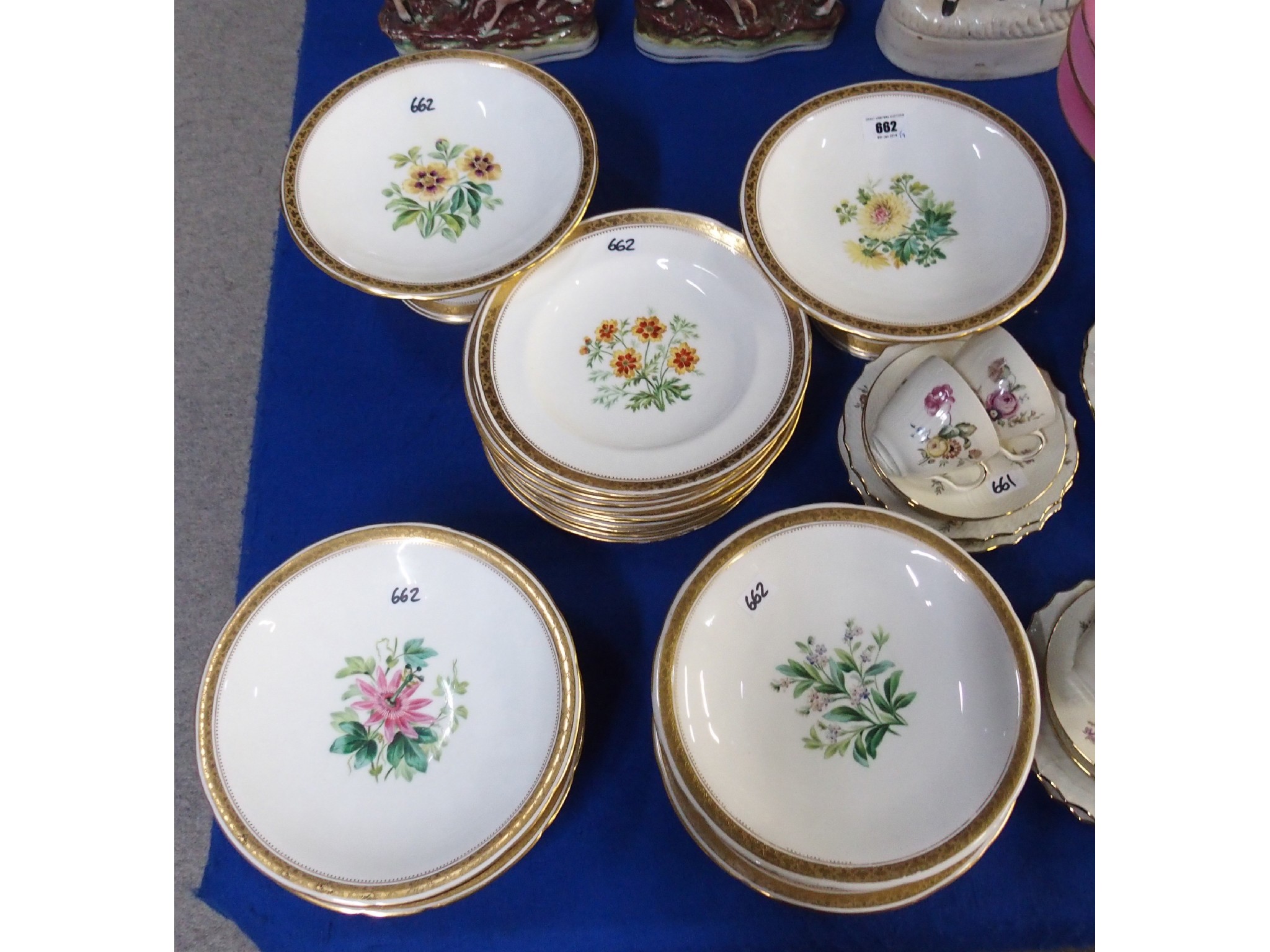 Appraisal: A Minton dessert service each piece decorated with a different