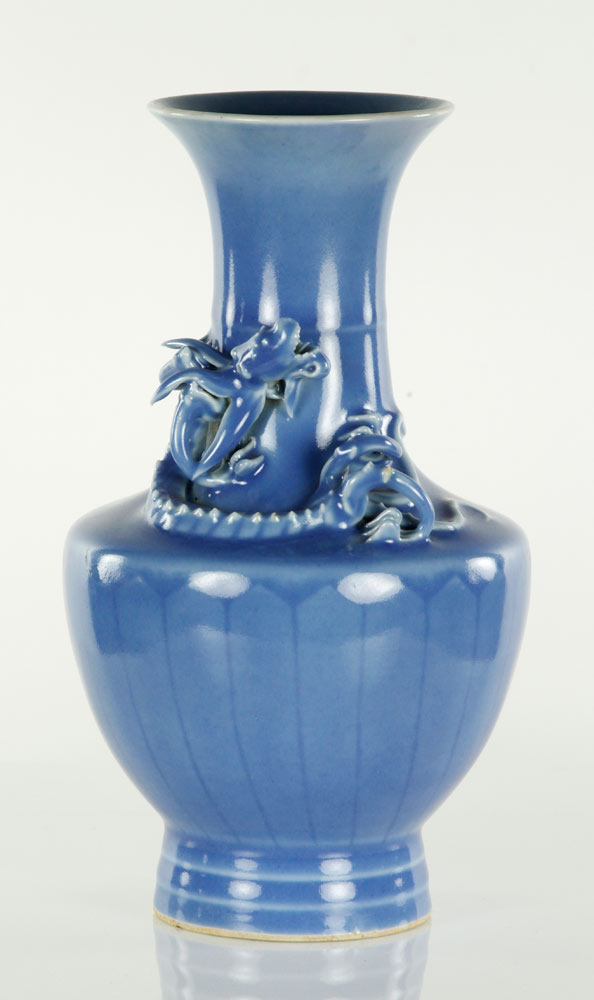 Appraisal: - Chinese Dragon Vase Dragon vase with blue glaze mark