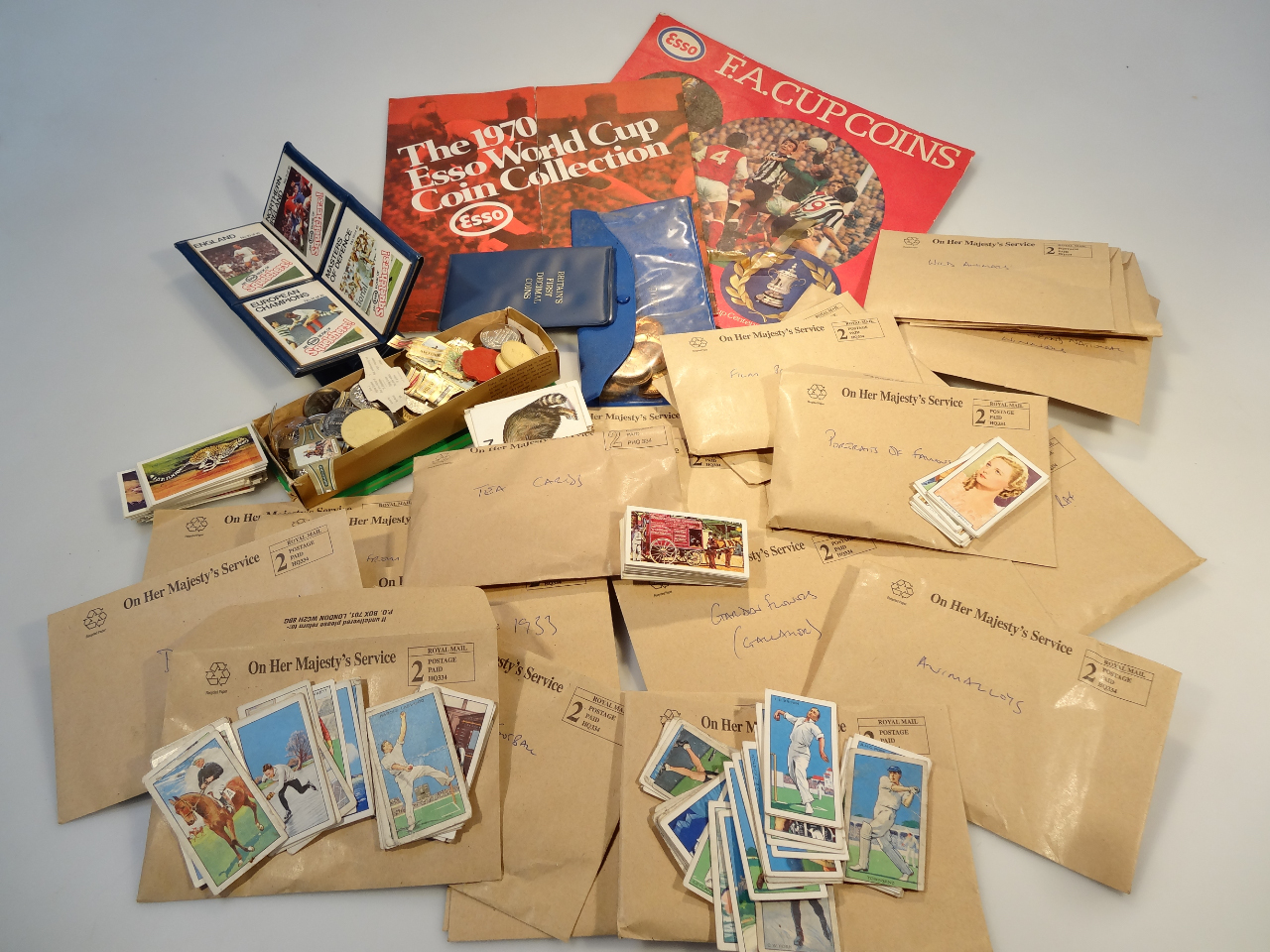 Appraisal: Various cigarette trade cards etc Esso coin collection a quantity