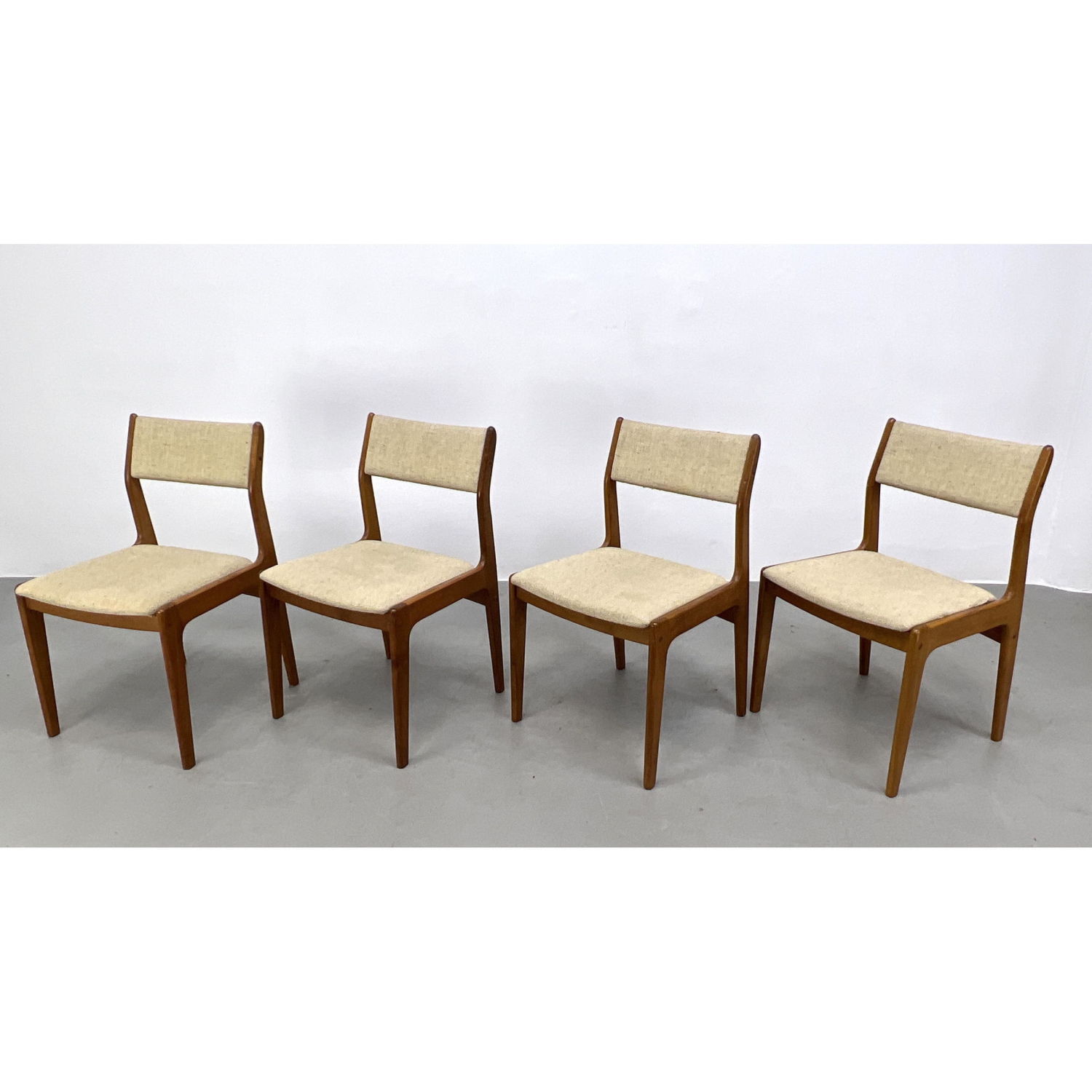 Appraisal: Set D-Scan Danish Modern Teak Dining Side Chairs Label D-Scan