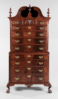 Appraisal: Chippendale Style Chest on Chest American late th early th