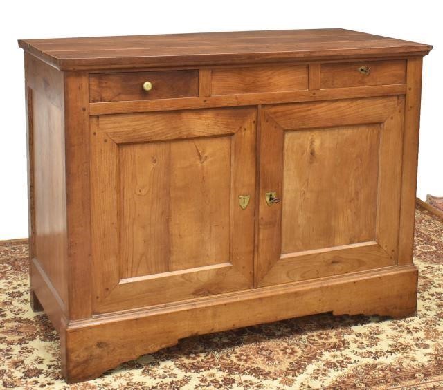 Appraisal: French Louis Philippe period walnut sideboard mid th c plank