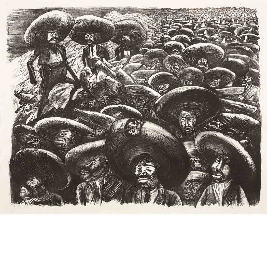 Appraisal: Jose Clemente Orozco - ZAPATISTAS HOPKINS Lithograph numbered on Fabriano