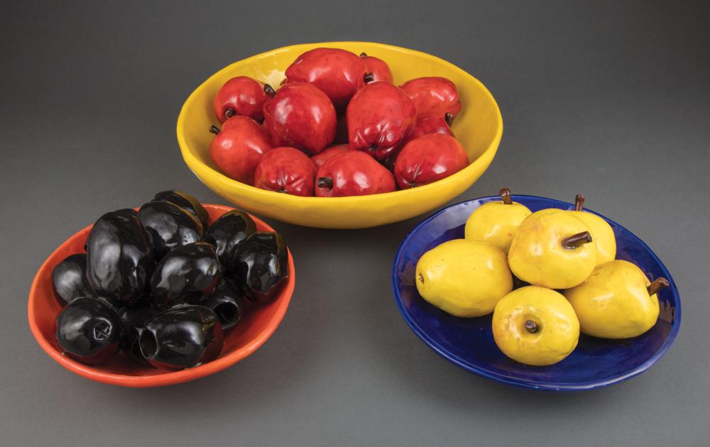 Appraisal: Betty Spindler American California b Apples Olives and Pears ceramic