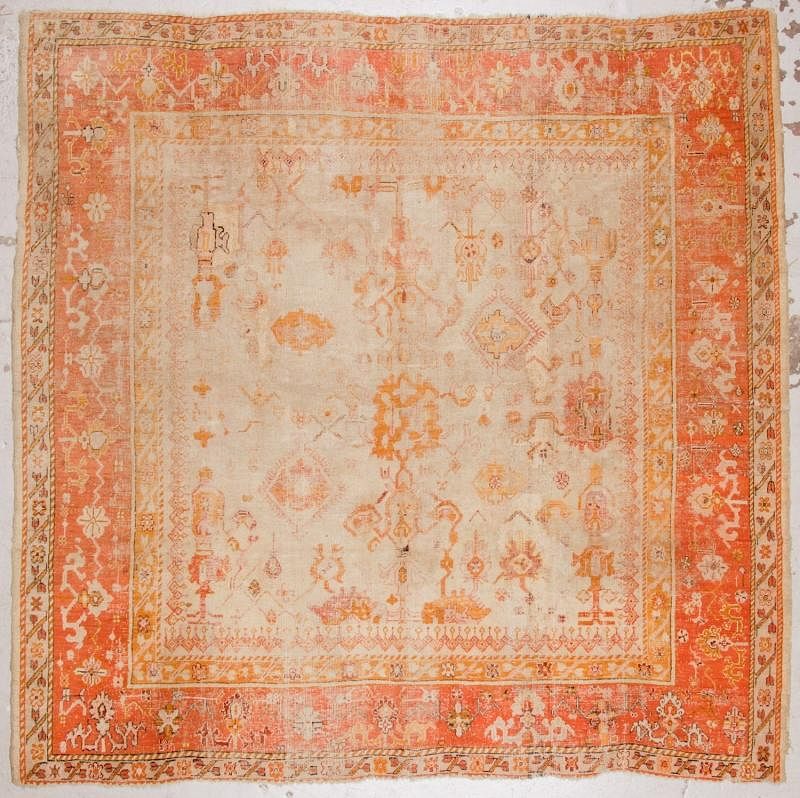 Appraisal: Antique Oushak Rug Turkey ' '' x ' '' Antique