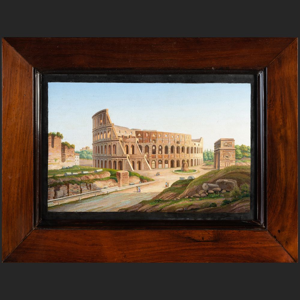 Appraisal: Fine Italian Micromosaic of the Colosseum and the Arch of