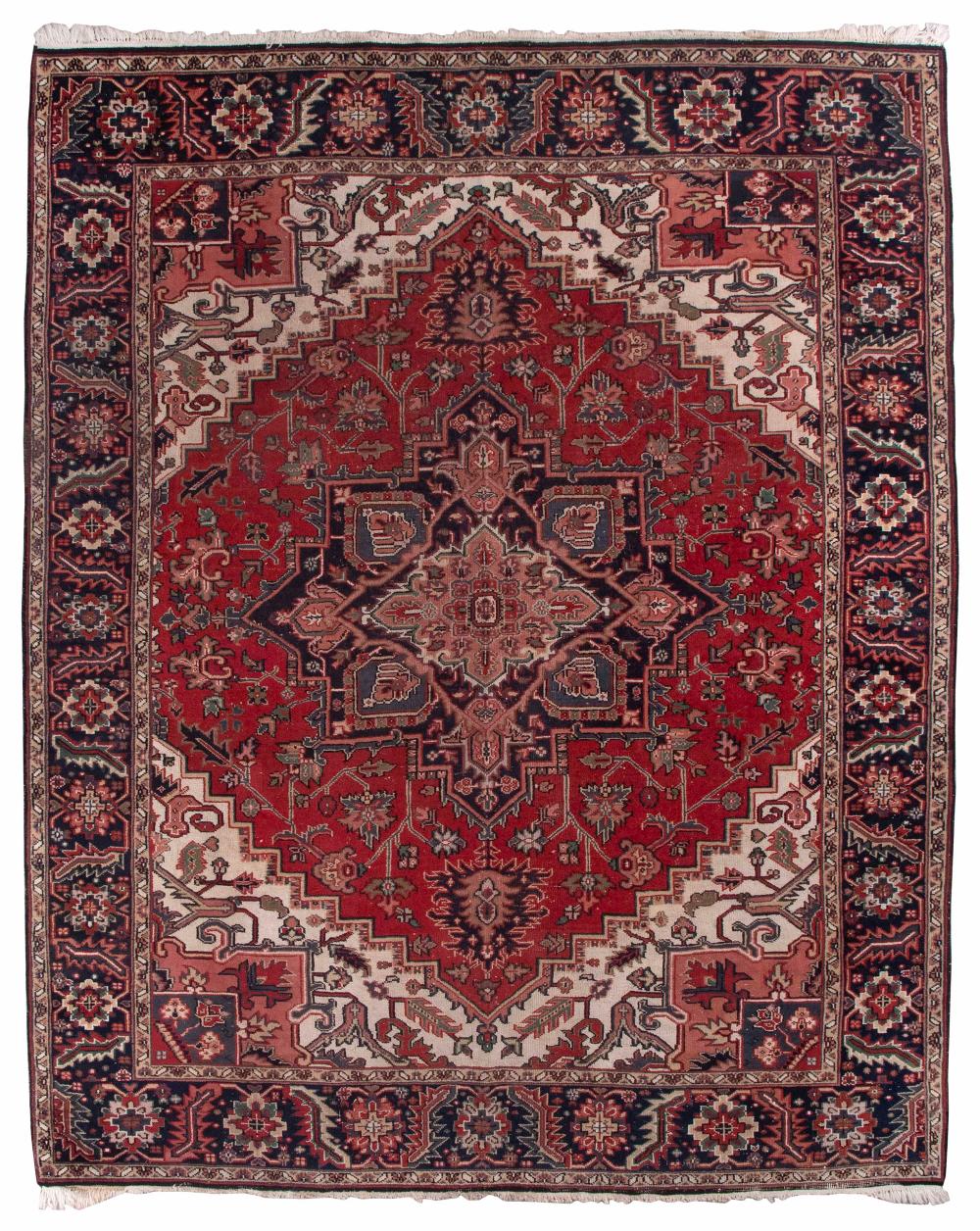 Appraisal: HERIZ DESIGN RUG X LATE TH CENTURYHERIZ DESIGN RUG '