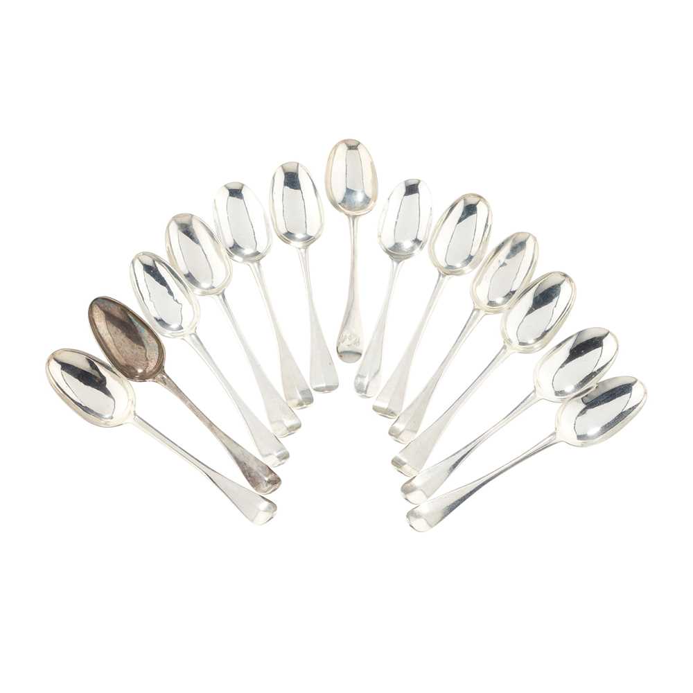 Appraisal: A MATCHED SET OF TEN GEORGIAN SCOTTISH PROVINCIAL TABLESPOONS MAINLY