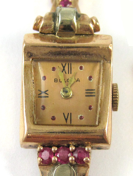 Appraisal: LADY'S VINTAGE BULOVA WRIST WATCH K gold case and bracelet