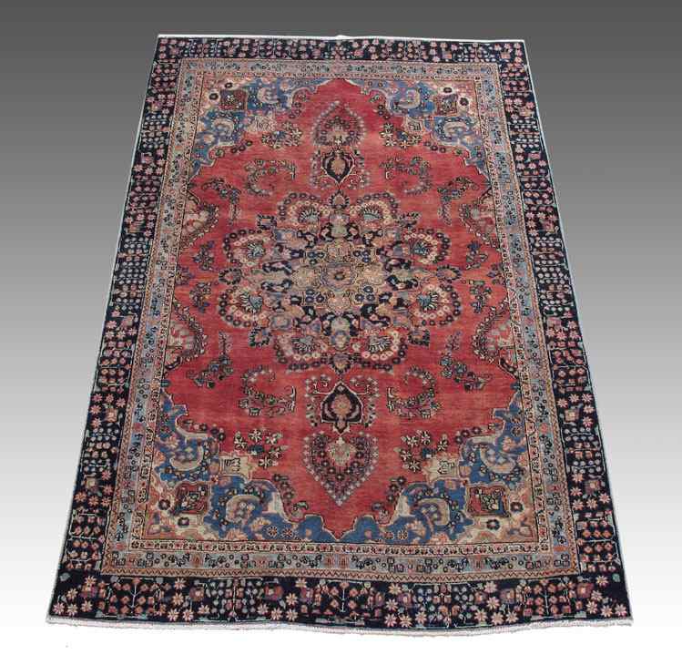 Appraisal: SEMI-ANTIQUE PERSIAN HAND KNOTTED WOOL RUG ' '' x '