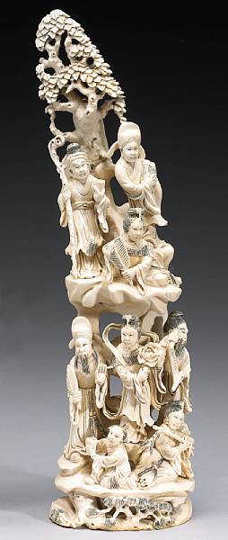 Appraisal: Ivory Carvings The various male and female immortals and single