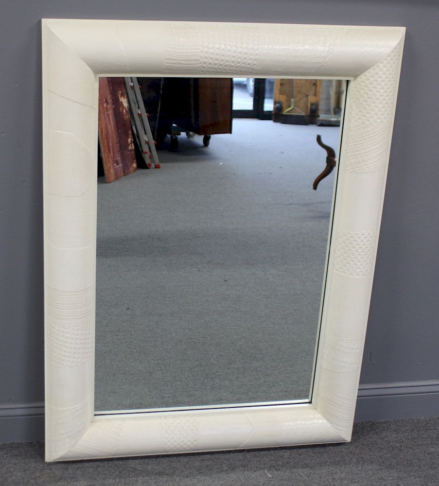 Appraisal: MIDCENTURY Attributed to Karl Springer Mirror From a Roslyn NY