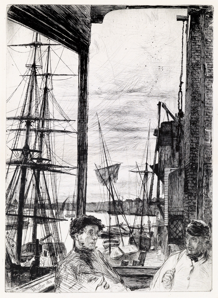 Appraisal: JAMES A M WHISTLER Rotherhithe Etching and drypoint on antique