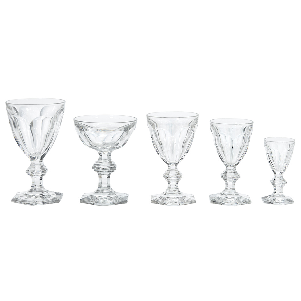 Appraisal: Baccarat Cut Glass Stemware Service In the Harcourt pattern comprising