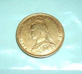 Appraisal: A Victorian gold sovereign dated